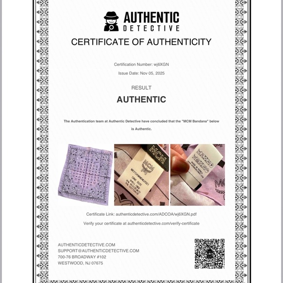 MCM Bandana Monogram Print Scarf (COA) - Picture 9 of 9